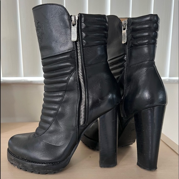 Make me an offer | Alberto Fasciani Black High heel Moto Boots - Picture 7 of 11